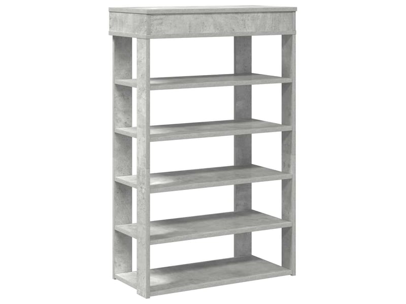 Meuble à chaussures, étagère à chaussures gris béton 60x30x98 cm bois d'ingénierie  - Conforama A
