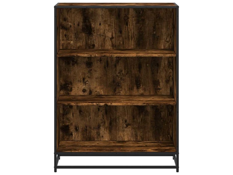  Bibliothèque, étagère de rangement chêne fumé 80,5x35x107,5 cm bois d'ingénierie  - Conforama D
