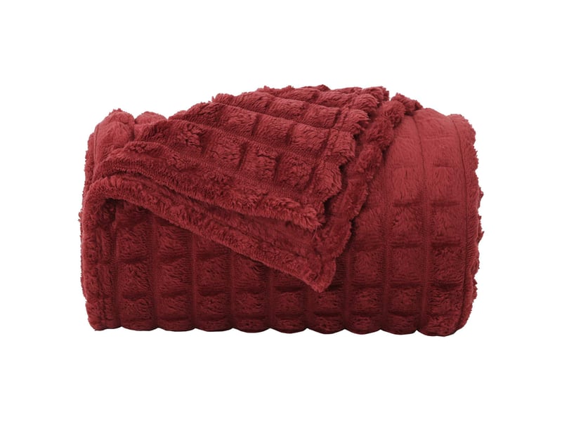  Couverture jetée de canapé 6 pcs rouge bordeaux 270x240 cm 10.04 kg  - Conforama E