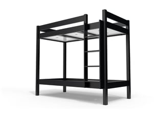Lit 2 places 90x200 cm ABC MEUBLES  SUPABCDR92-N coloris noir