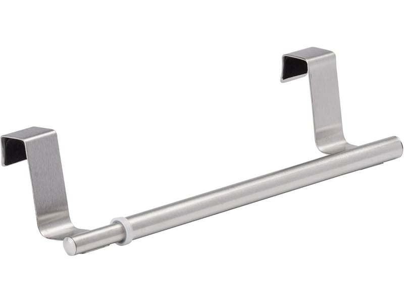  Barre porte-serviettes de porte télescopique, porte-serviette d'armoire extensible, acier inoxydable, 36-60 x 6 x 7 cm, argent mat  - Conforama D