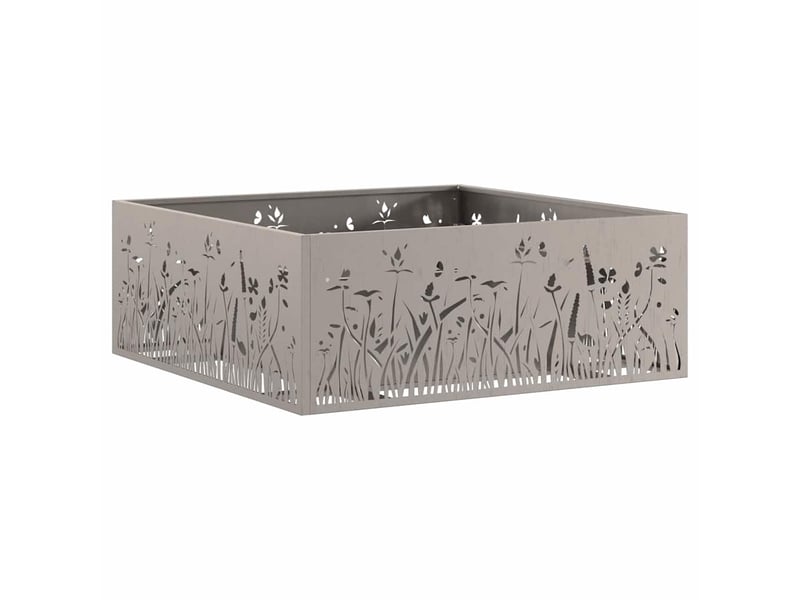  Brasero exterieur, foyer rouillé 80x80x30 cm acier patiné  - Conforama E