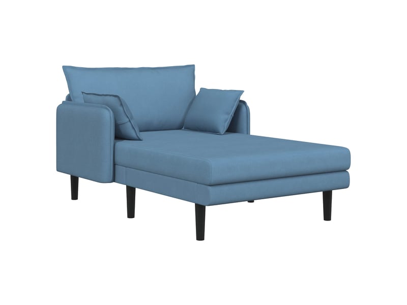  Vidaxl grande méridienne bleu tissu en velours côtelé  - Conforama A