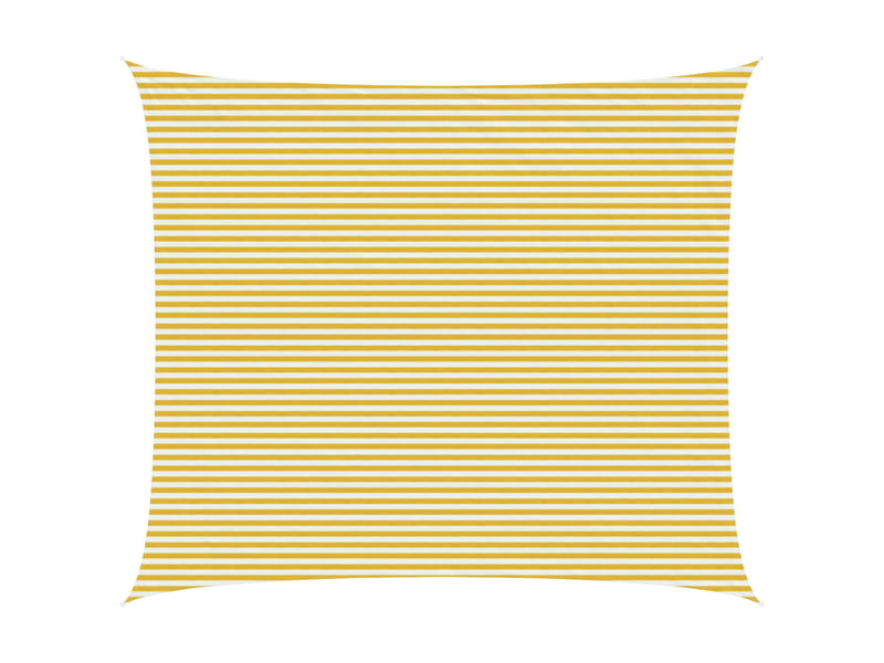  Voile d'ombre - voile d'ombrage - voile parasol 6 x 8 m hdpe rectangulaire jaune et blanc  - Conforama B