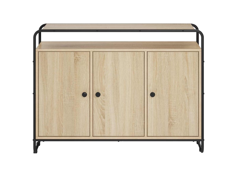  Buffet salon, buffet de rangement chêne sonoma 102x35x75 cm bois d'ingénierie shl2009  - Conforama D