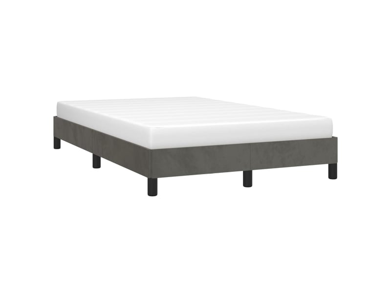  Lit double- lit adulte -  cadre de lit sans matelas gris foncé 120x190 cm velours  - Conforama C
