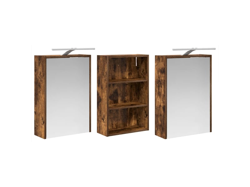  Ensemble de meubles de salle de bain 3 pcs 126x16x62.5 cm shl6606  - Conforama E