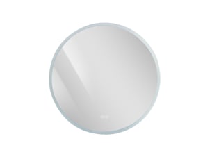 Miroir rond(e) de salle de bain coloris argenté MEUBLIV   - 70 cm x 70 cm