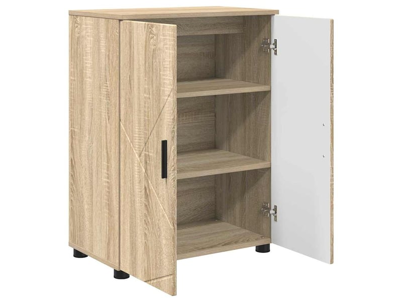 Cabinet de salle de bain, armoire salle de bain chêne sonoma 60 x 35 x 80 cm cf65356 - Conforama E