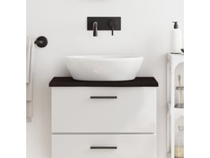 Comptoir de salle de bain, plan de travail marron foncé 60x30x2 cm bois traité cf65846