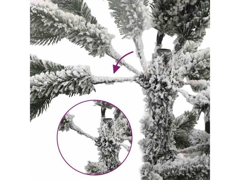  Sapin de noël artificiel, arbre de noël à charnières avec neige floquée 210 cm shl1113  - Conforama C