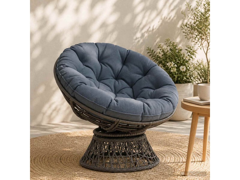 Coussin de chaise suspendue, coussin d'assise vianen 100 % polyester bleu cf54266  - Conforama B