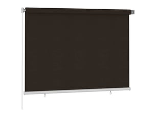 Store enrouleur, store roulant d'extérieur 205 (l) x 140 (h) cm marron hdpe cf47377