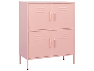 Armoire de rangement, rangement bureau rose 80x35x101,5 cm acier shl430