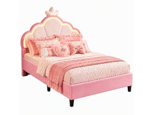 Lit 2 places 90x200 cm DAHUEN   coloris rose