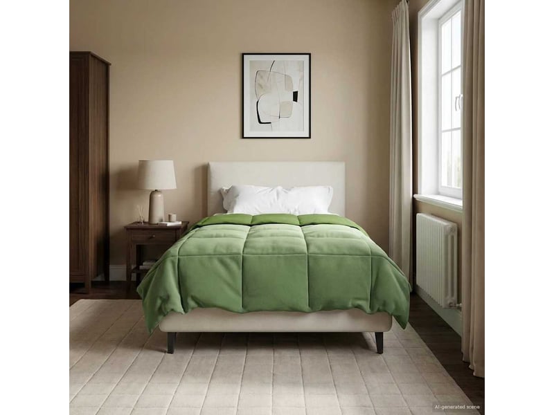  Duvet - couette complet toute l'année 140 x 200 cm 4 saisons vert  - Conforama B