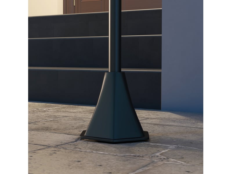  Lampadaire solaire led 17x17x127 cm avec capteur lumineux noir  - Conforama D