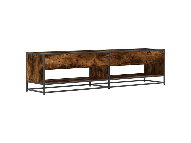 Meuble tv - banc tv - meuble de rangement chêne fumé 180,5x40x46 cm bois d'ingénierie  - Conforama E