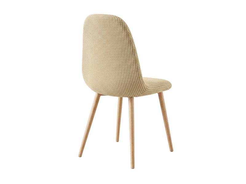  Housse de chaise scandinave extensible gaufrée sacha beige 40-50 cm 1613209 - Conforama C