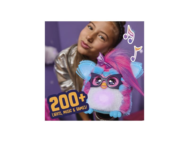 Jouet peluche electronique interactive 3 modes furby vibes framboise bleue HASG23835L0 - Conforama C