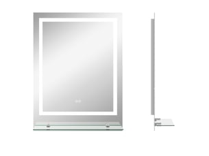 Miroir rectangulaire de salle de bain coloris transparent HOMVRA - 70 cm x 50 cm