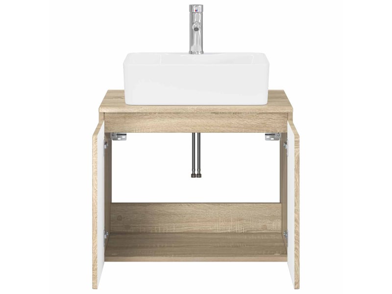 Ensemble de mobilier de salle de bain chêne sonoma cf64662 - Conforama C