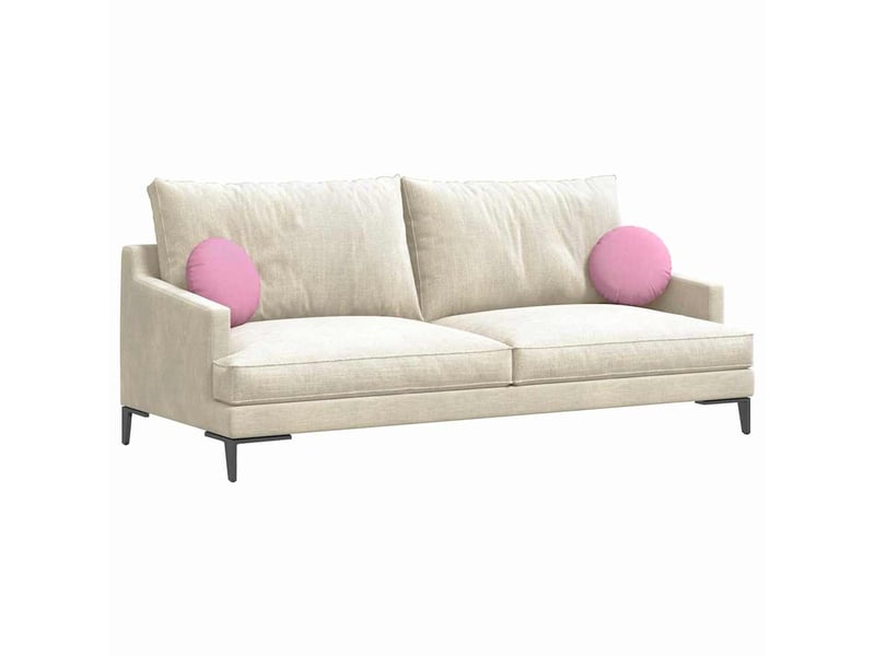  Lot de 2 coussins de siège, coussins décoratifs tissu rose ø30 x 13 cm cf59853  - Conforama C