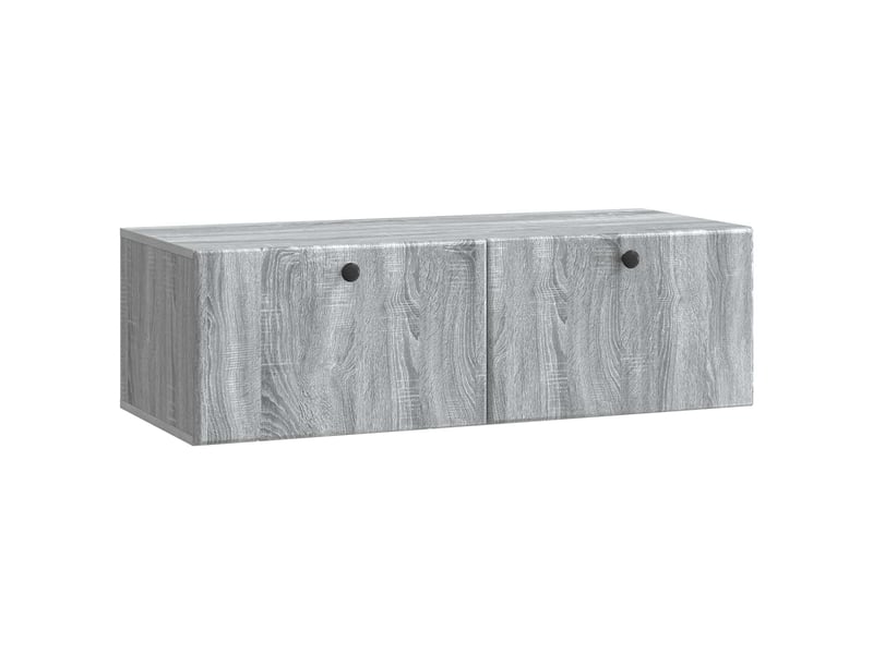  Meuble tv - banc tv - meuble de rangement mural 98 x 41 x 30 cm sonoma gris bois d'ingénierie  - Conforama A