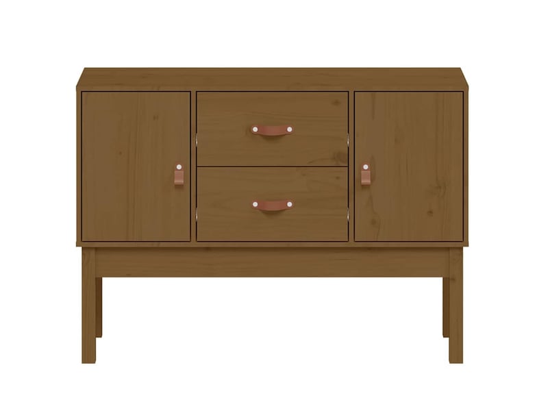  Buffet - bahut - meuble de rangement marron miel 110x40x78 cm bois massif de pin  - Conforama E