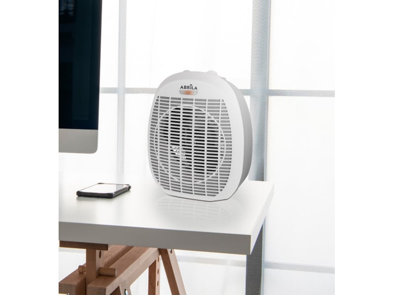  Thermoventilateur électrique ABRILA Sudan 2000 W blanc et gris, 2 puissances, 3 fonctions, thermostat réglable et protection surchauffe 229722001 - Conforama C