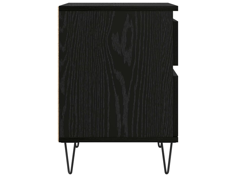Table de chevet - table de lit chêne noir 40 x 35 x 50 cm bois d'ingénierie - Conforama E