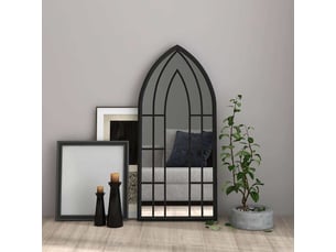 Miroir rectangulaire à fixer coloris noir <strong></strong>  <strong></strong> - 100 cm x 45 cm