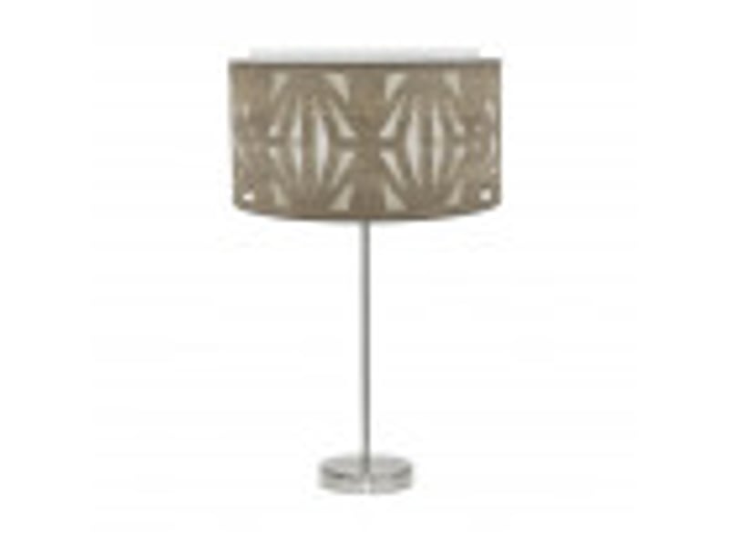  Lampe à poser fabrilamp katerina e27 coloris nickelbois gris 61 x 30 x 30 cm 177971183 - Conforama B