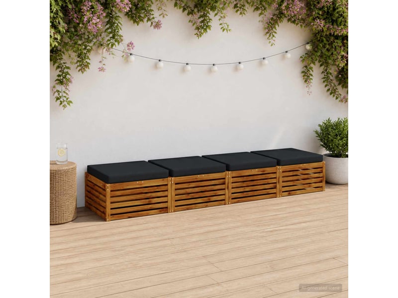  Lot de 4 coussins de siège, coussins d'assise soest 100 % polyester cf60135  - Conforama B