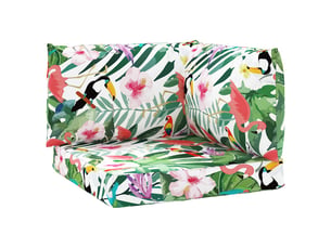 Lot de 3 coussins de palette, coussins de canapé multicolore tissu oxford cf59691