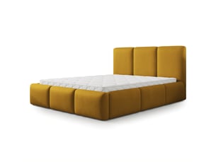 Lit coffre 120x200cm <strong>MASSENO</strong>  <strong></strong> coloris jaune