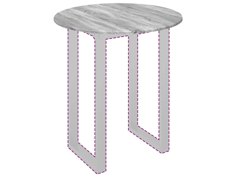 Dessus de table, plateau de table 80 x 1,5 cm rond bois d'ingénierie - Conforama C