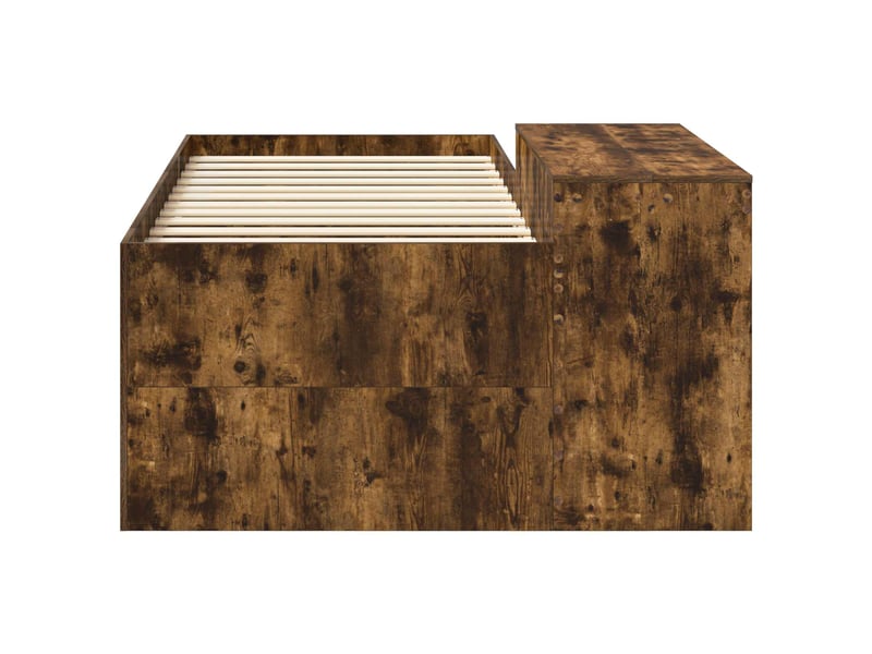  Lit haut pour enfants - lit jeune avec bureau chêne fumé 80 x 200 cm  - Conforama D