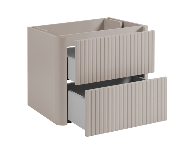  Meuble sous vasque suspendu linea 60 cm cachemire avec plan de travail  - Conforama E