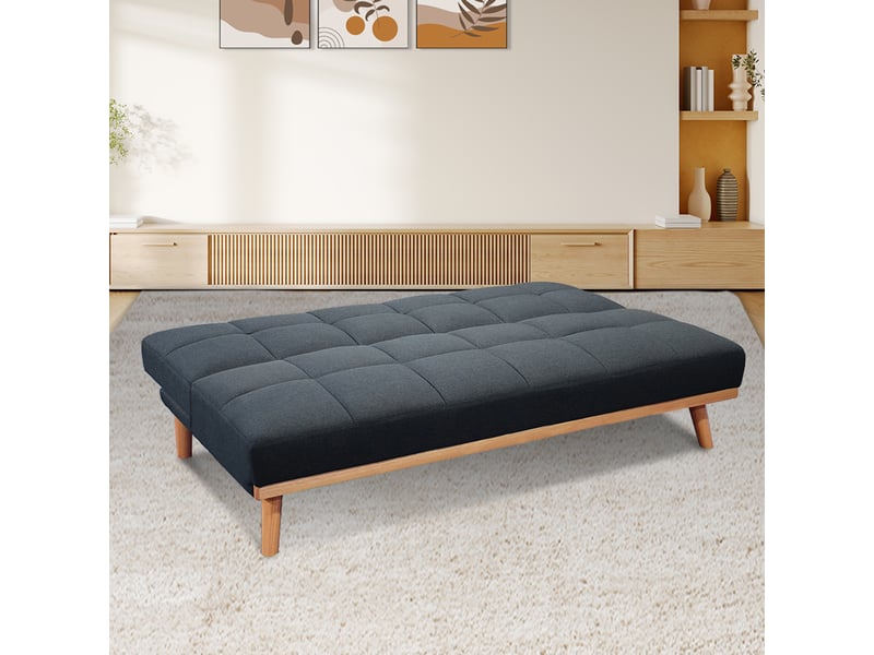 Banquette clic clac 3 places gris - hellin Hellin01 - Conforama D