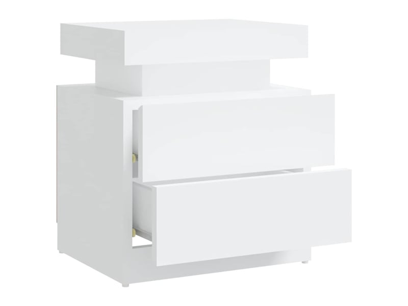  Table de chevet - cabinet de chevet - table de nuit blanc 45x35x52 cm aggloméré  - Conforama E