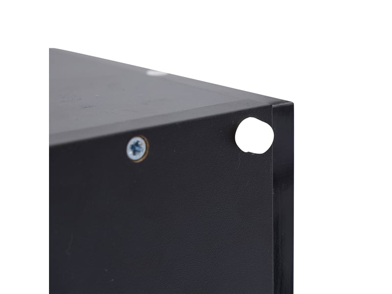 Table basse led avec 4 tiroirs et plateau coulissant pour salon 90×55×41 cm en panneaux de particules noir - Conforama D