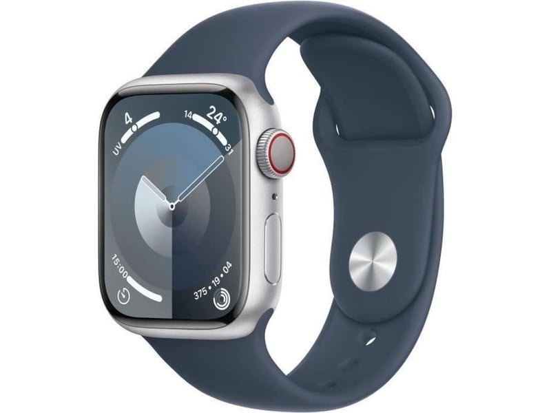  Montre connectee gps cellular 41mm aluminium argent bracelet sport storm blue ml  - Conforama A