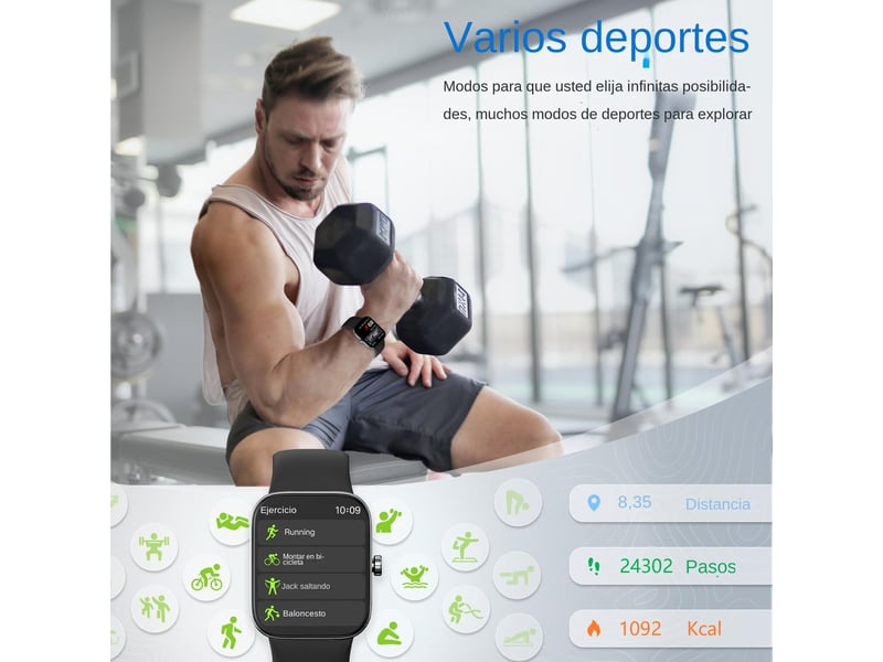 (noir) la montre connectée possède un écran tft de 1,85 pouce et des fonctions de numérotationréponse. - Conforama C