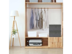 Boîtes de rangement tissu intissé anthracite