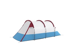 Tente de camping pour 2 personnes, crochet pour lanterne, trois entrées, imperméable, rouge