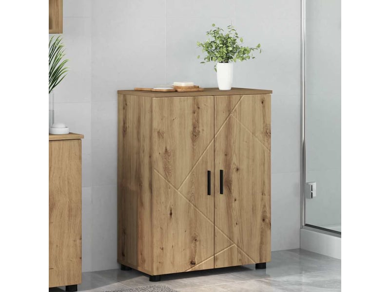  Cabinet de salle de bain, armoire salle de bain chêne artisanal 60 x 35 x 80 cm cf65289  - Conforama B