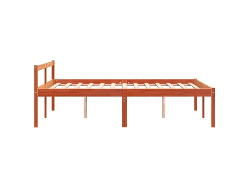  Lit double- lit adulte -  lit pour personne âgée sans matelas 140x190 cm bois pin massif  - Conforama D