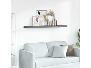 Étagère flottante, étagère murale gris brillant 120x23,5x3,8 cm mdf cf42313