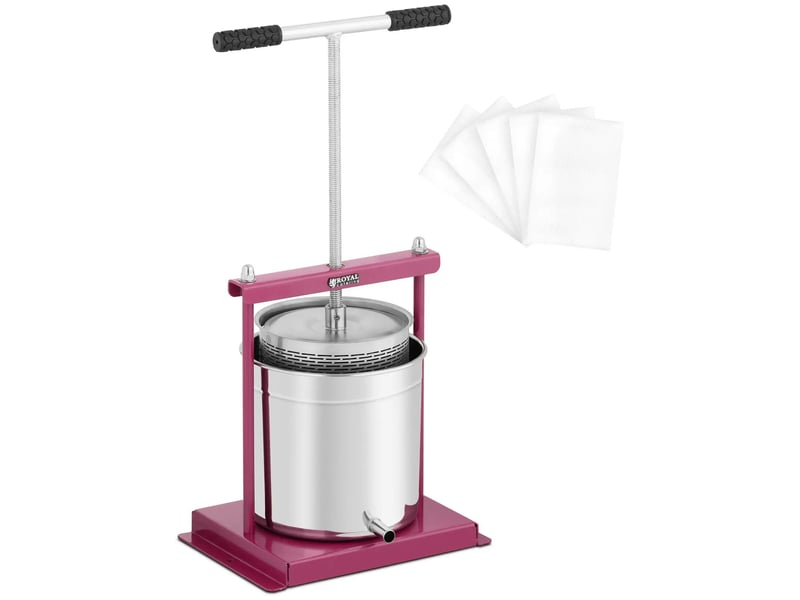  Pressoir à fruit inox fer 12 litres 5 étamines pour pressoir incluses acier inoxydable acier fer rouge argenté 14_0009791  - Conforama A